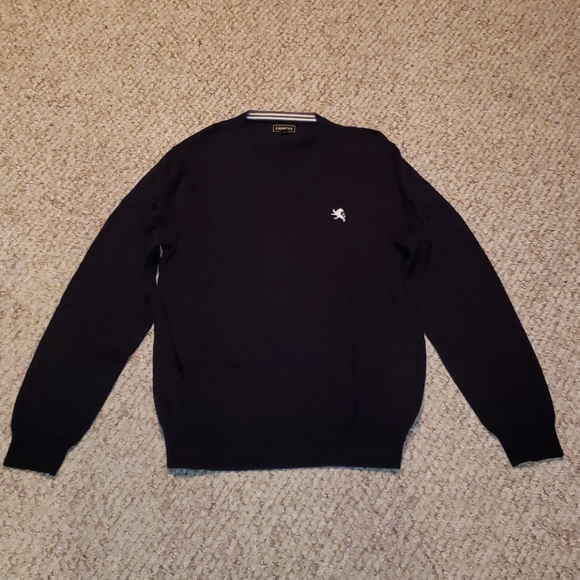 Express men's navy v-neck sweater - Picture 1 of 8
